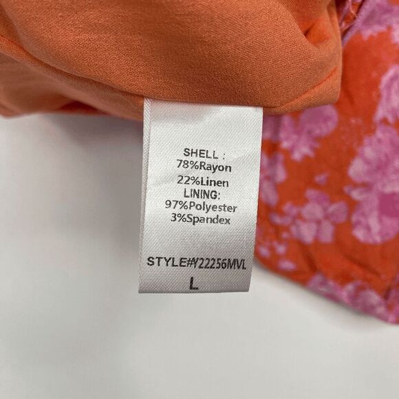 Do + Be Womens Mini Skirt Miami Gardens Wrap Floral Red Orange Size Large Beach - Picture 6 of 6